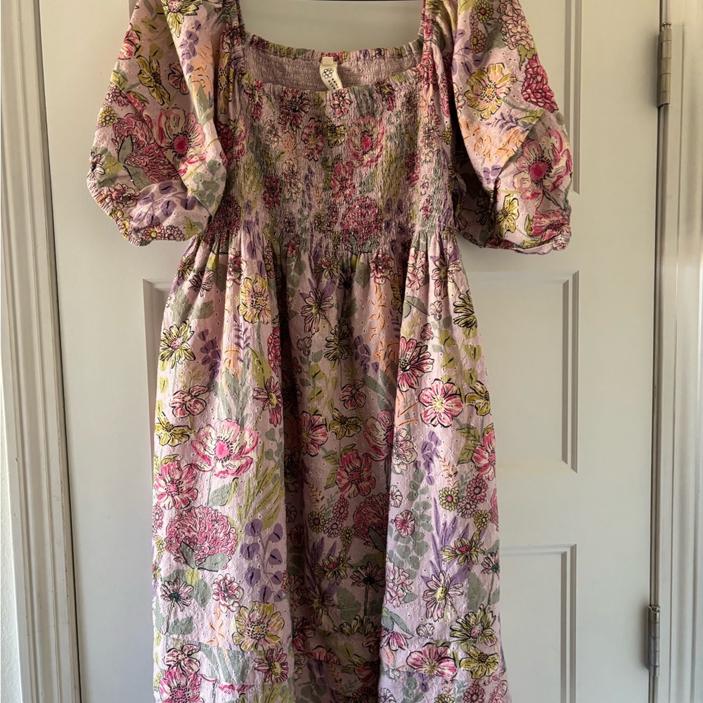 Uncle Frank Lavender Floral Smocked dress